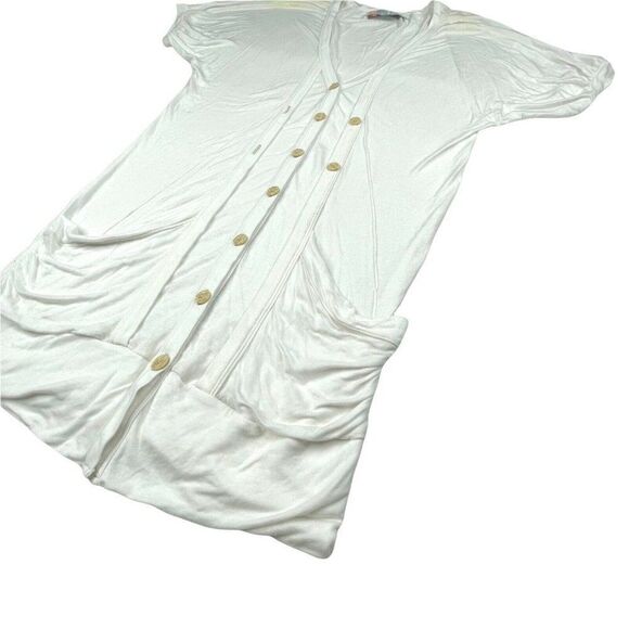 Free People Beach Button Down Long Tunic Cardigan - Picture 4 of 5